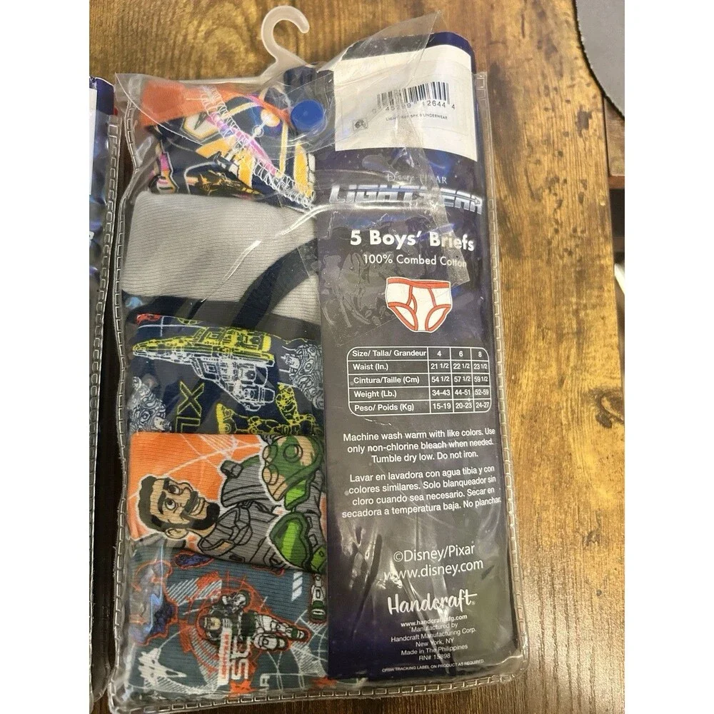 Disney Pixar Lightyear Boys Briefs (Size 6) - Set of 2 Packs 100% Cotton NWT